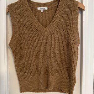 Madewell Camel Sweater Vest XS